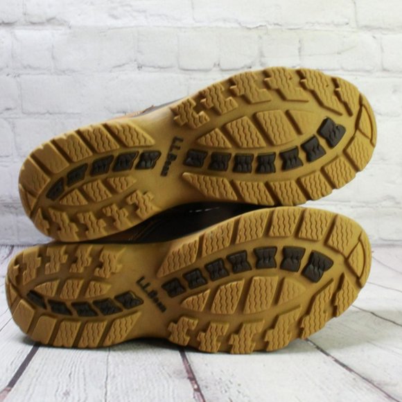 LL Bean Brown Leather Waterproof Insulated Ankle Duck Boots Size 11.5 M - Picture 9 of 9